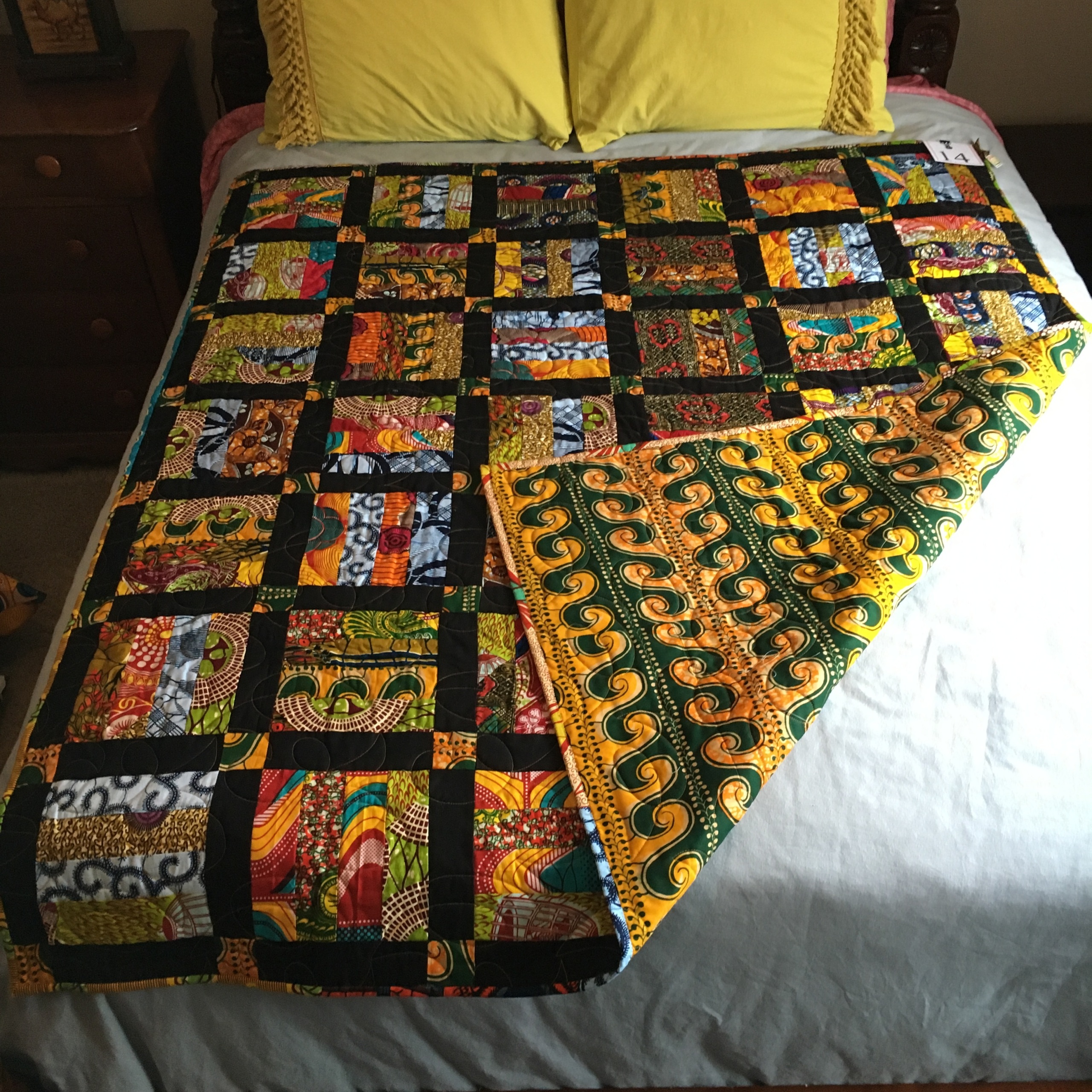 Handcrafted African Quilt 57” x 67” Q161214